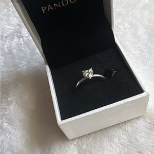 Pandora Silver Solitaire Ring